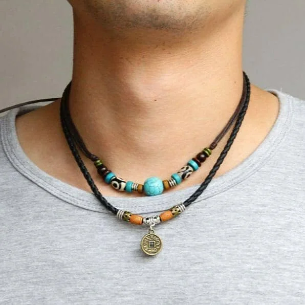 Collier Cowboy Homme en perles