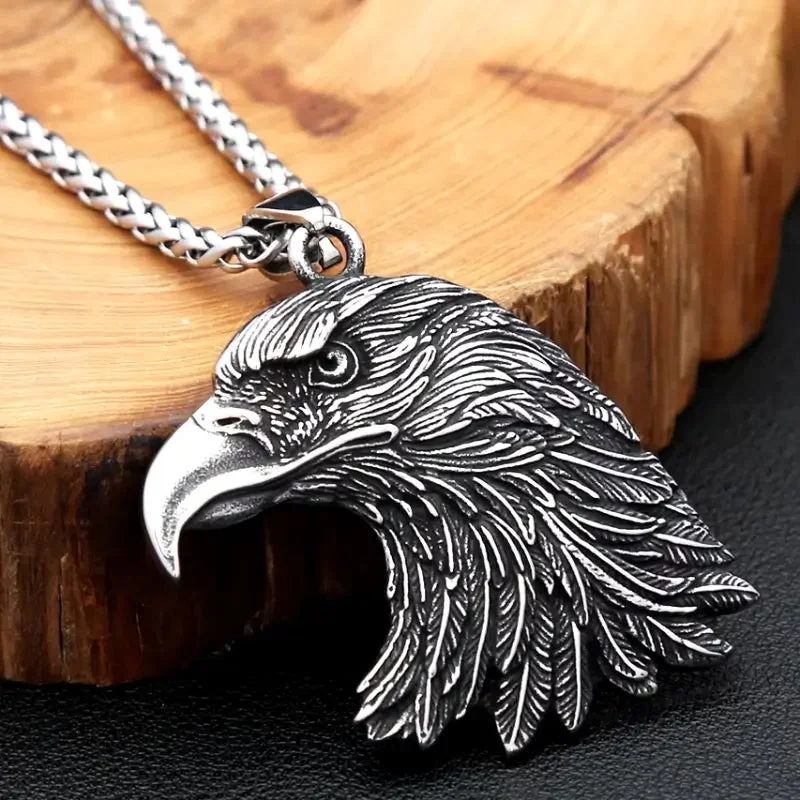 Collier Western Homme avec pendentif en tête d'aigle