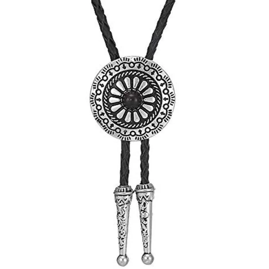 Bolo Tie avec Médaillon en Alliage de Zinc