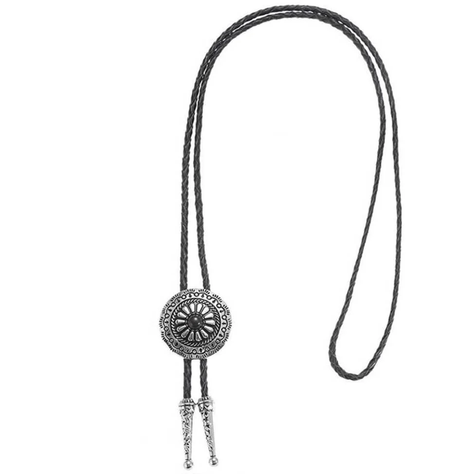 Bolo Tie en Cuir Tressé