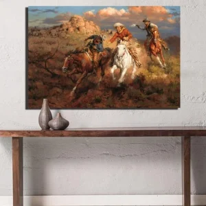 Tableau Conquête de l'Ouest Cowboy