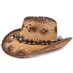 Chapeau de Cowboy en Paille pour Femme