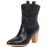 Bottines Western Croco