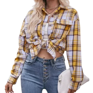Chemise Western à Carreaux pour Femme