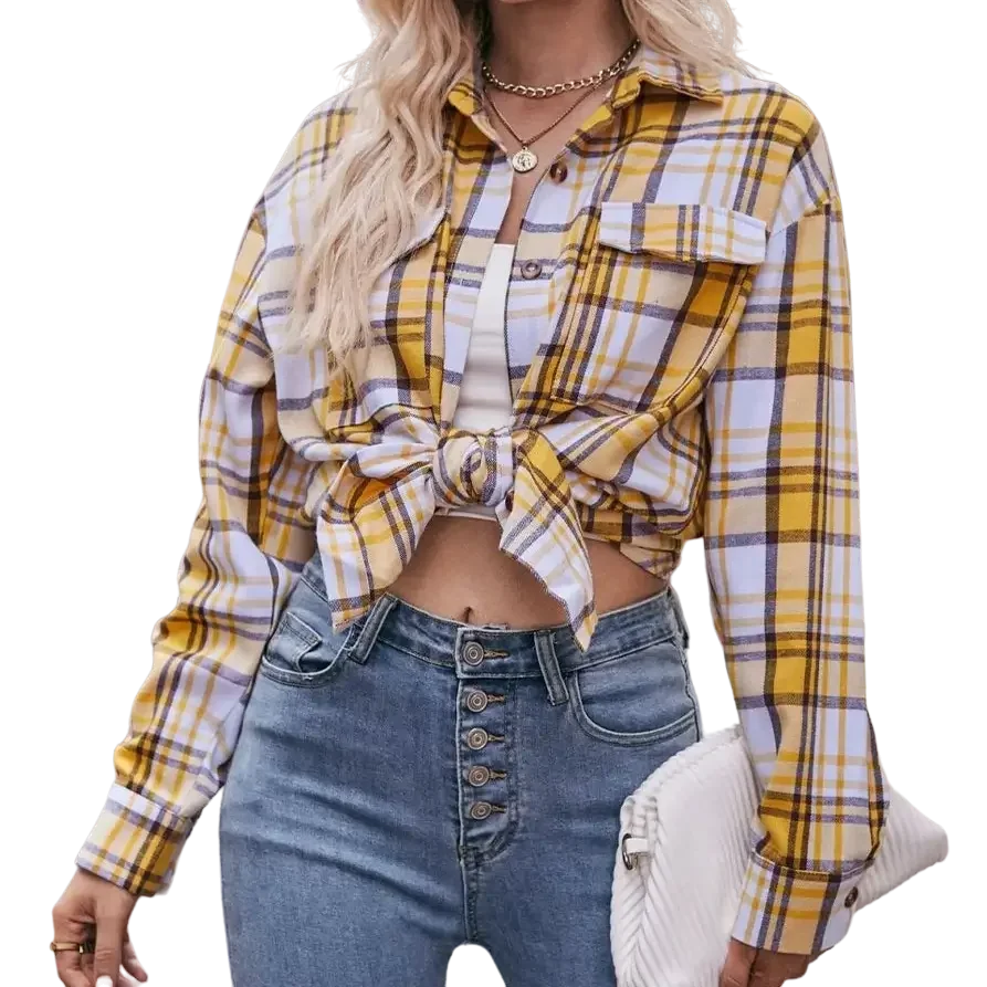 Chemise Western à Carreaux pour Femme