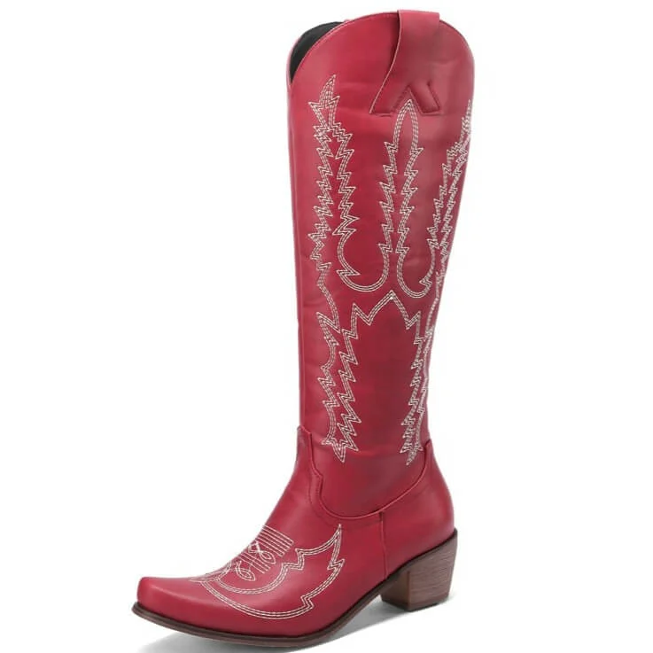 Bottes cowboy rouges