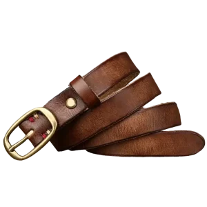 Ceinture en Cuir Style Western Femme