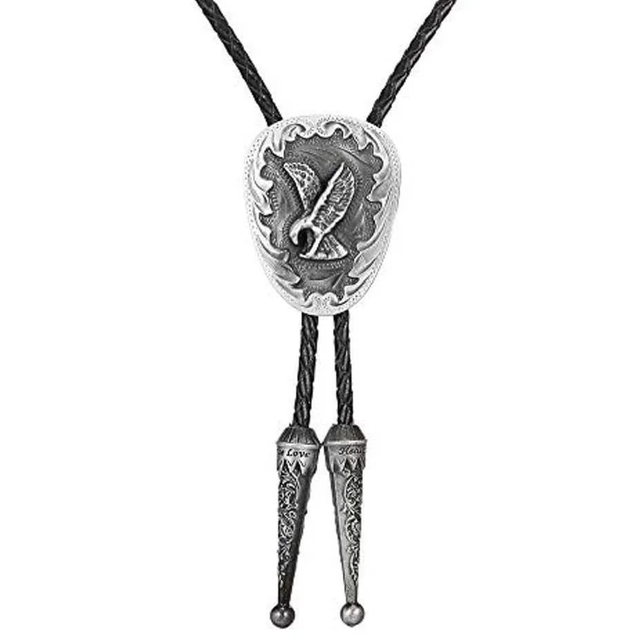 Bolo Tie Eagle en cuir