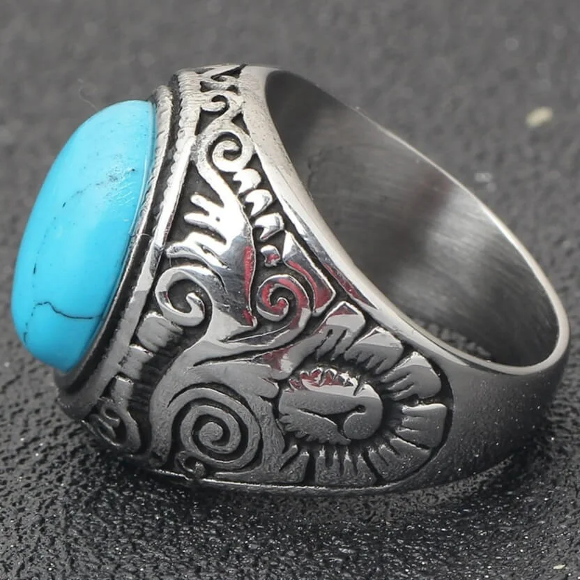 Bague Western Vintage en Acier Inoxydable