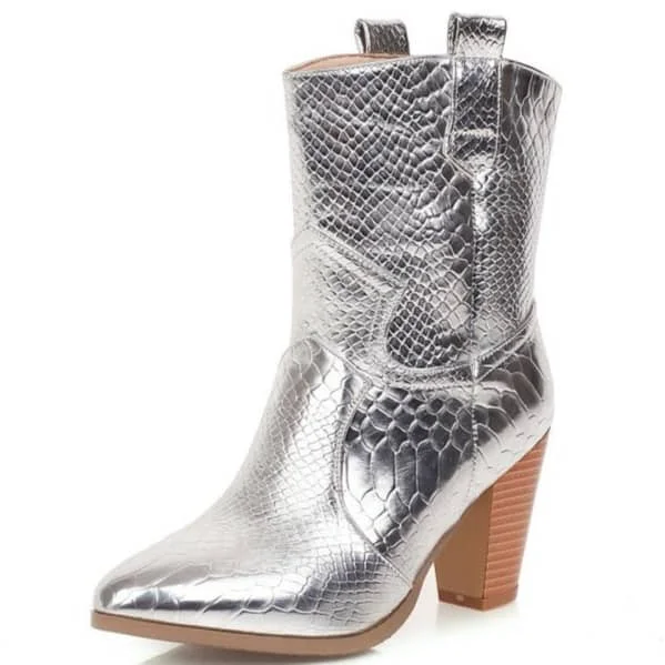 Bottines Cowgirl dorées