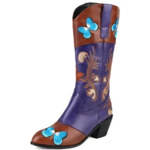 Bottes Santiag avec Papillons