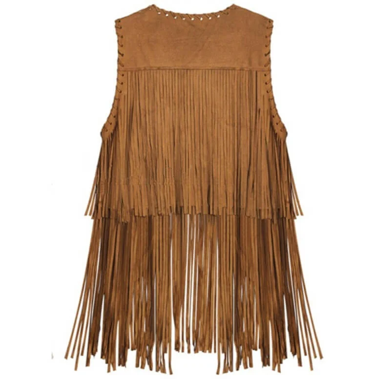 Gilet Cowboy Femme avec Franges