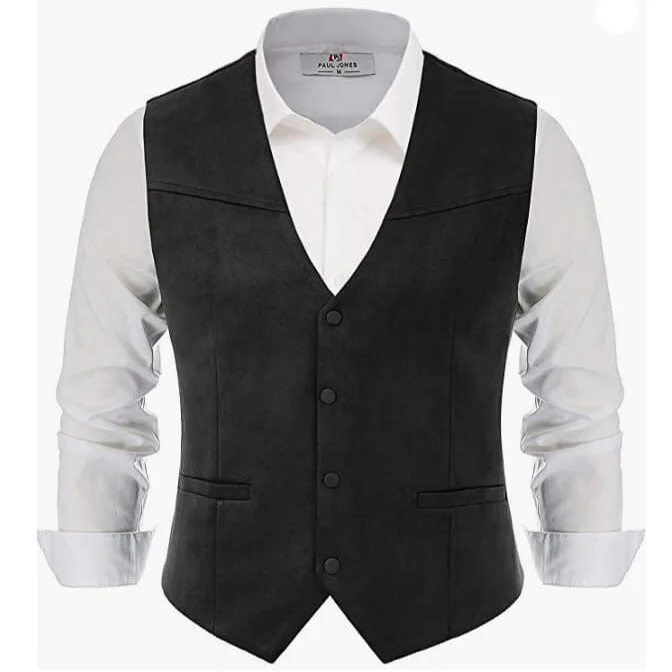 Gilet sans manches western noir
