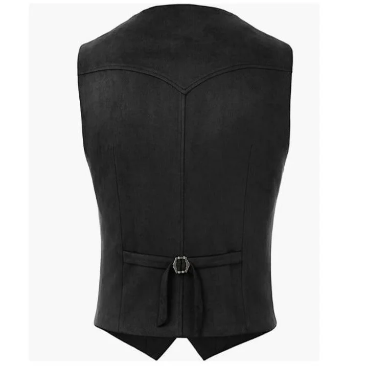 Gilet sans manches western avec boutons