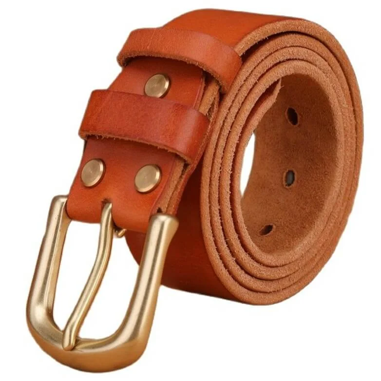 Ceinture Western en Cuir Marron – Image 2