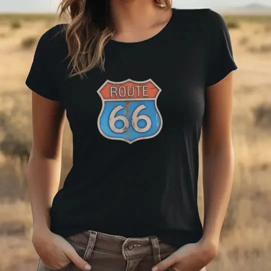 Tee Shirt Route 66 Femme