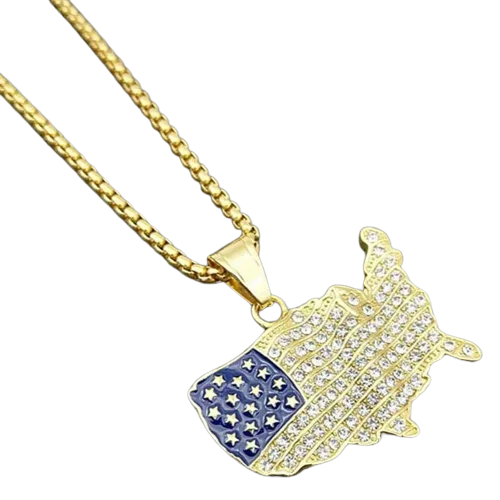 Pendentif Country avec Chaîne à Mailles Vénitiennes
