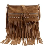 Sac à Main Country en Cuir à Franges