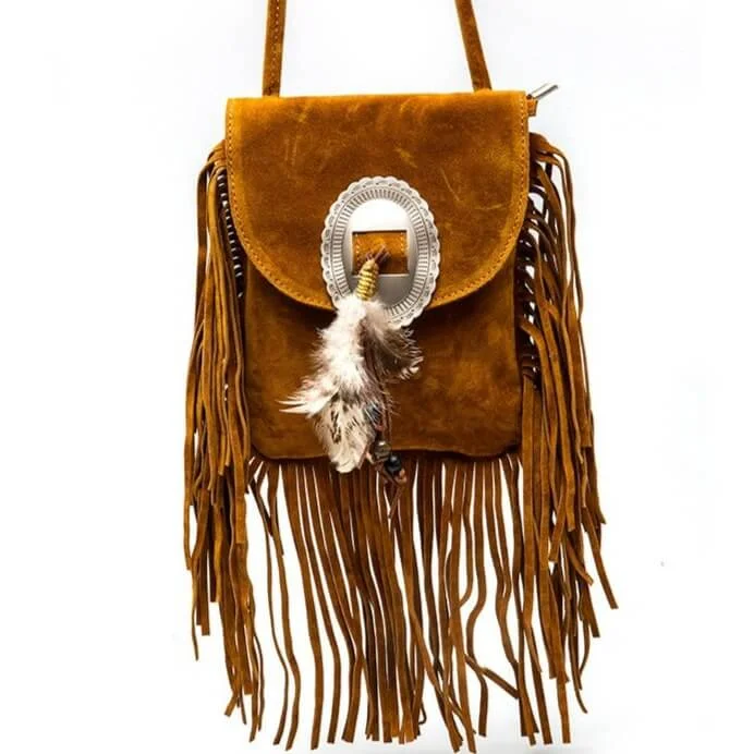 Sac Western en Cuir à Franges