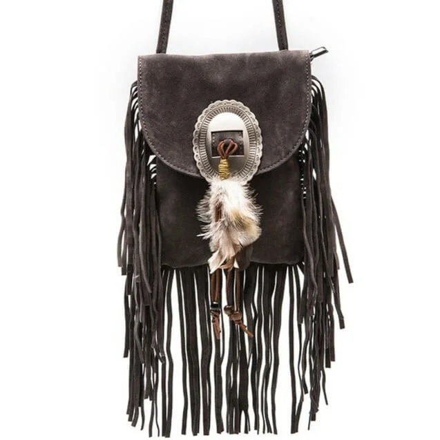 Sac Western en Cuir à Franges