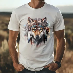 T-Shirt Loup Indien