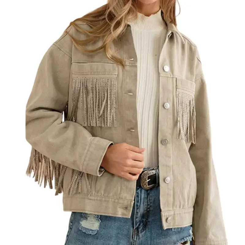 Détails de la Veste Country à Franges